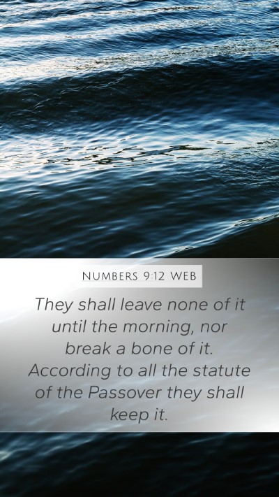 Numbers 9:12 WEB Mobile Phone Wallpaper - They shall leave none of it until the morning, - Mobile Bible Verse Wallpaper