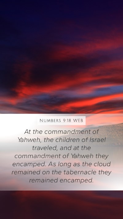 Numbers 9:18 WEB Mobile Phone Wallpaper - At the commandment of Yahweh, the children of - Mobile Bible Verse Wallpaper