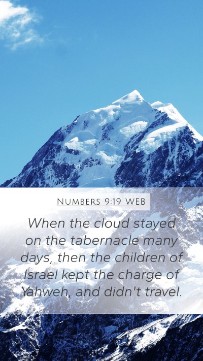 Numbers 9:19 WEB Bible Verse Image