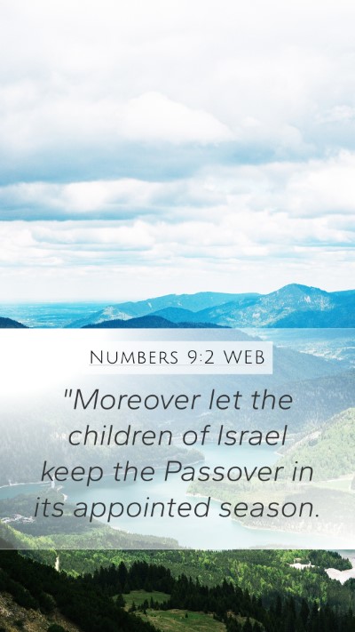 Numbers 9:2 WEB Bible Verse Image