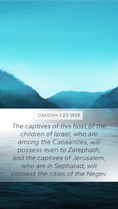 Obadiah 1:20 WEB Bible Verse Image