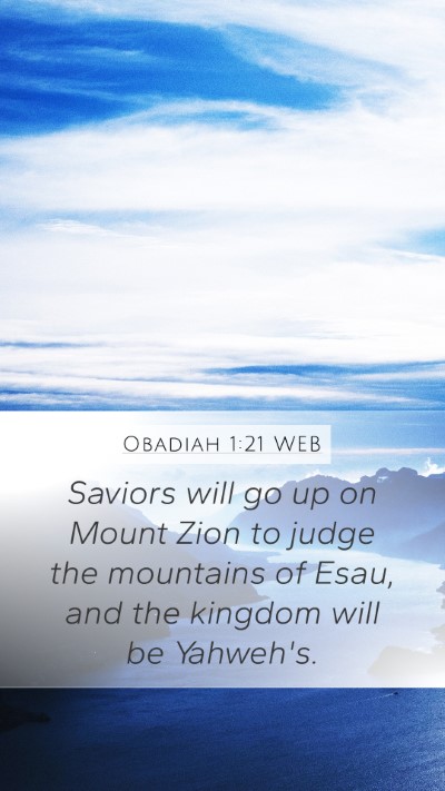 Obadiah 1:21 WEB Bible Verse Image