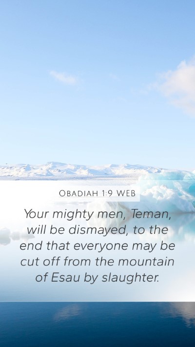 Obadiah 1:9 WEB Bible Verse Image