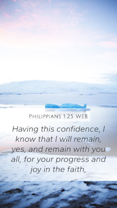 Philippians 1:25 WEB Bible Verse Image