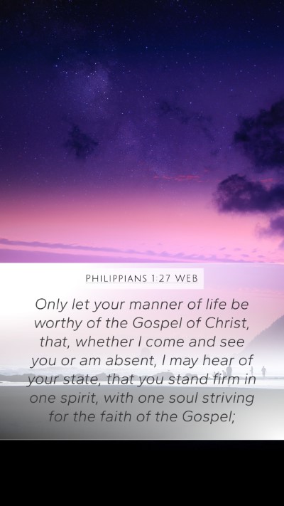 Philippians 1:27 WEB Bible Verse Image