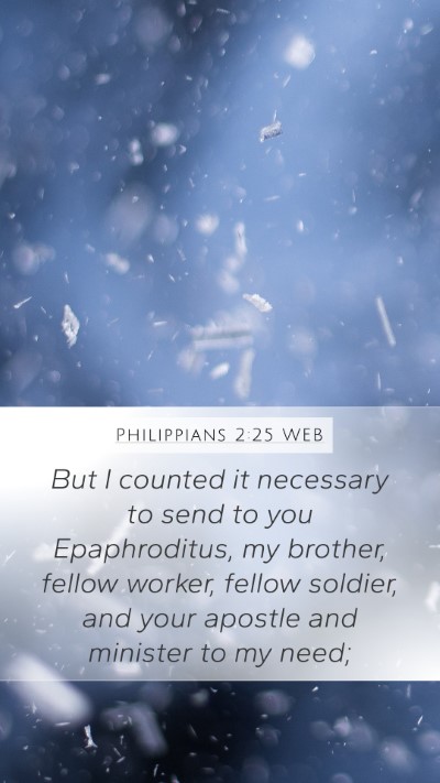 Philippians 2:25 WEB Bible Verse Image