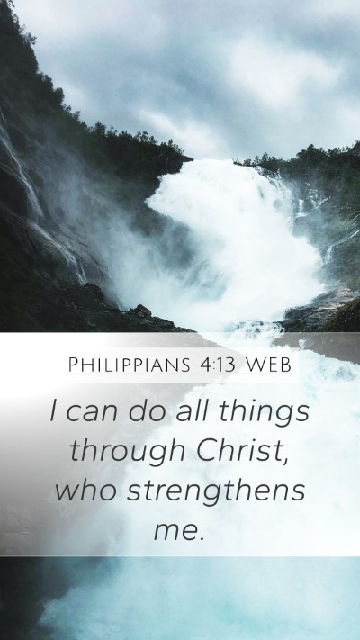 Philippians 4:13 WEB Bible Verse Image