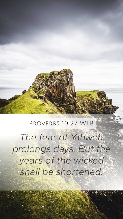 Proverbs 10:27 WEB Bible Verse Image