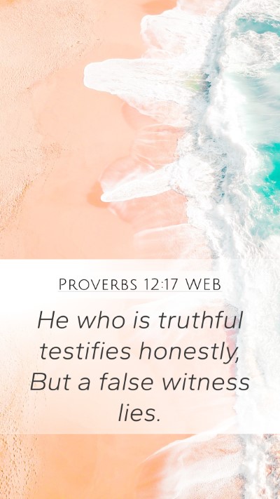Proverbs 12:17 WEB Bible Verse Image