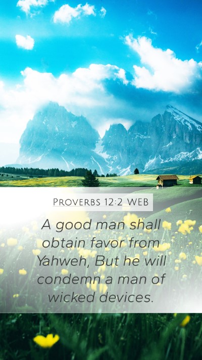 Proverbs 12:2 WEB Bible Verse Image