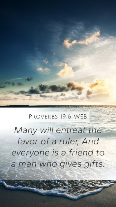 Proverbs 19:6 WEB Bible Verse Image