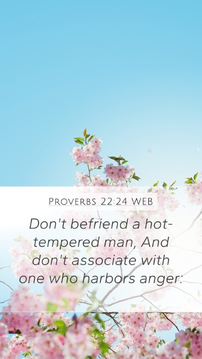 Proverbs 22:24 WEB Bible Verse Image