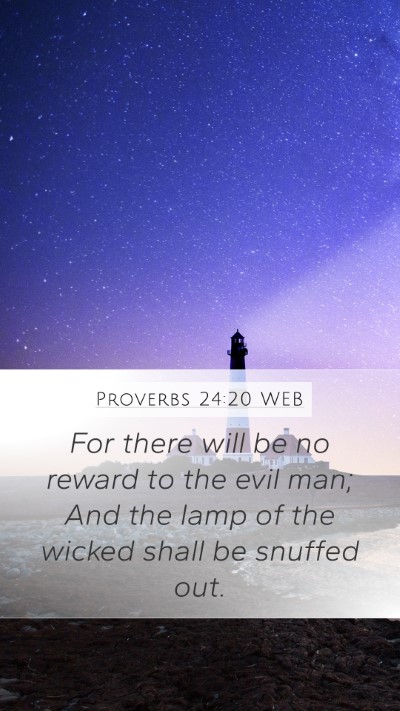 Proverbs 24:20 WEB Bible Verse Image