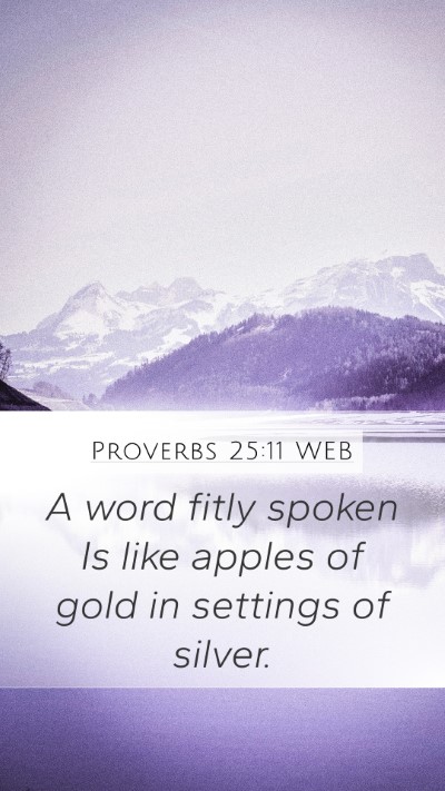 Proverbs 25:11 WEB Bible Verse Image