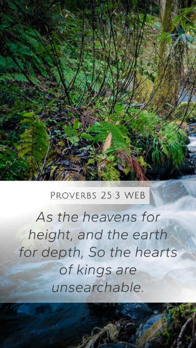 Proverbs 25:3 WEB Bible Verse Image
