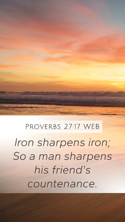 Proverbs 27:17 WEB Bible Verse Image
