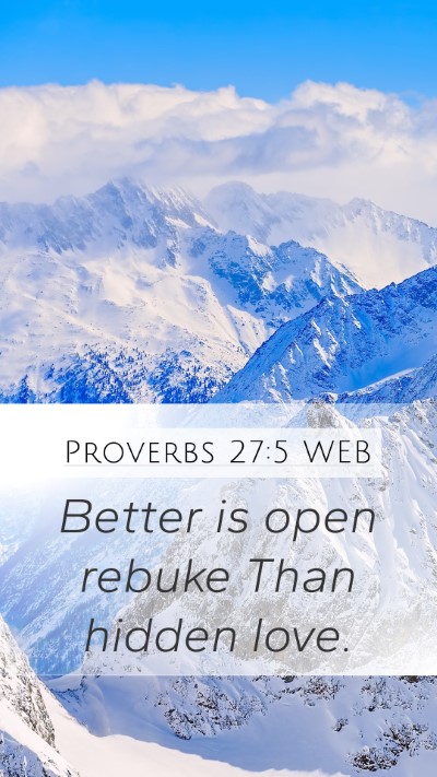 Proverbs 27:5 WEB Bible Verse Image