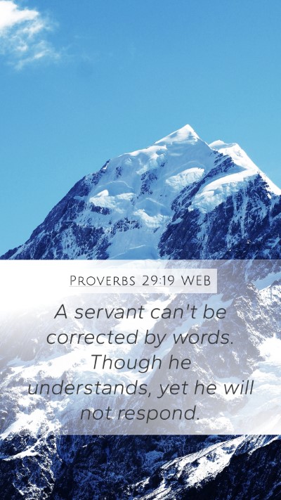 Proverbs 29:19 WEB Bible Verse Image