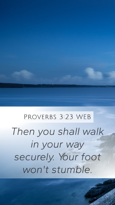 Proverbs 3:23 WEB Bible Verse Image