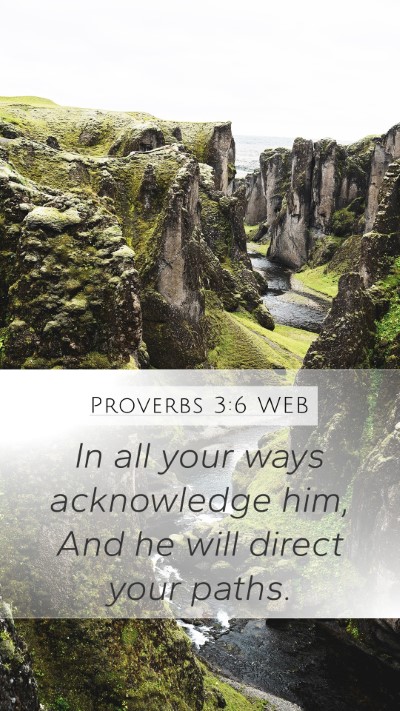 Proverbs 3:6 WEB Bible Verse Image
