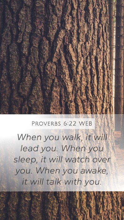 Proverbs 6:22 WEB Bible Verse Image