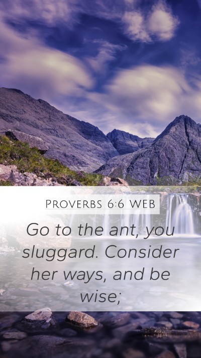 Proverbs 6:6 WEB Bible Verse Image