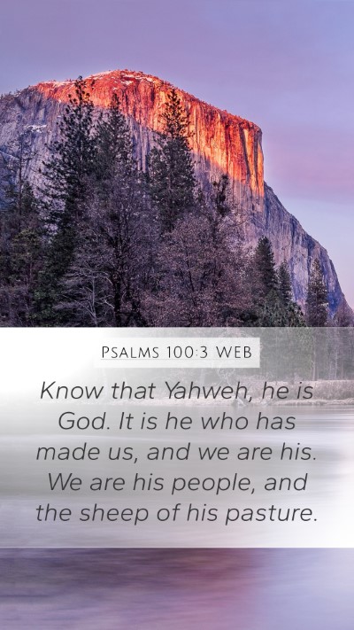 Psalms 100:3 WEB Bible Verse Image