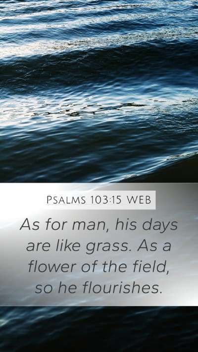 Psalms 103:15 WEB Bible Verse Image