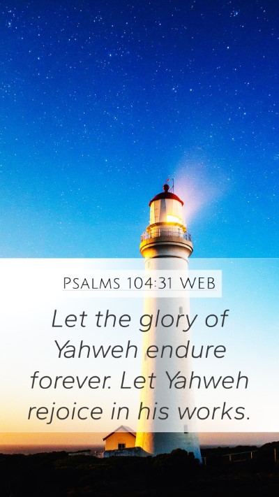 Psalms 104:31 WEB Bible Verse Image