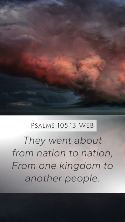 Psalms 105:13 WEB Bible Verse Image