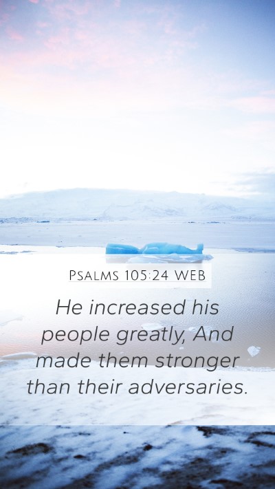 Psalms 105:24 WEB Bible Verse Image