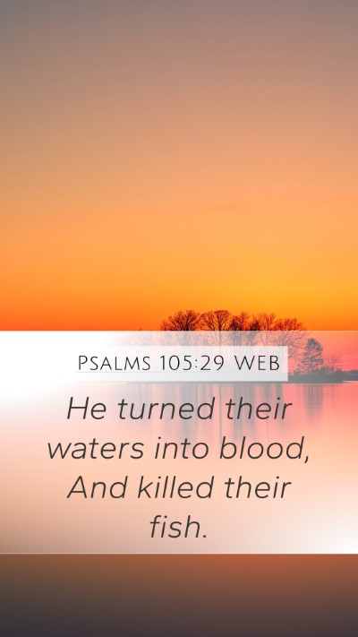 Psalms 105:29 WEB Bible Verse Image