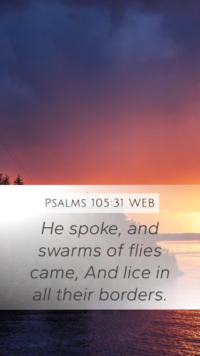 Psalms 105:31 WEB Bible Verse Image