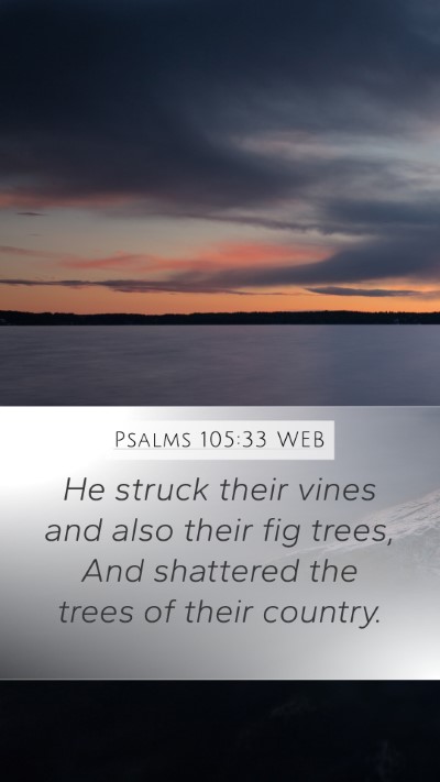 Psalms 105:33 WEB Bible Verse Image