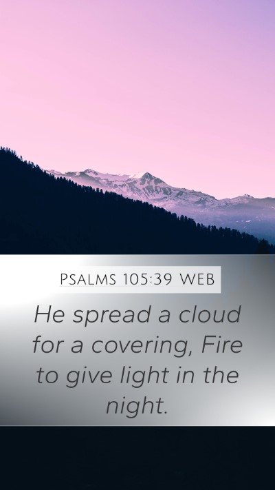Psalms 105:39 WEB Bible Verse Image