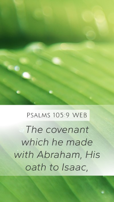 Psalms 105:9 WEB Bible Verse Image