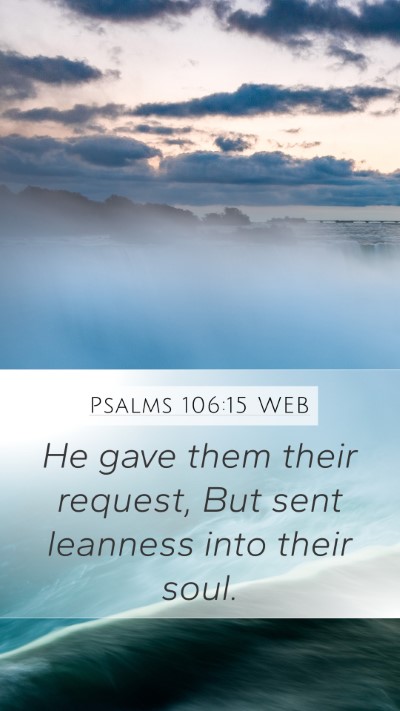 Psalms 106:15 WEB Bible Verse Image