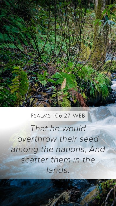 Psalms 106:27 WEB Bible Verse Image