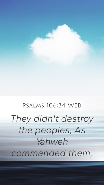 Psalms 106:34 WEB Bible Verse Image