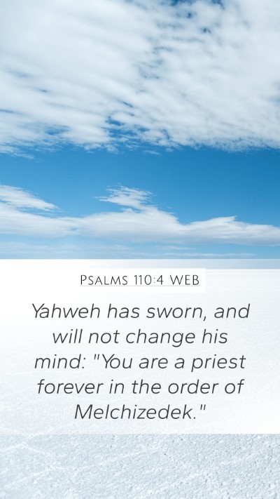 Psalms 110:4 WEB Bible Verse Image