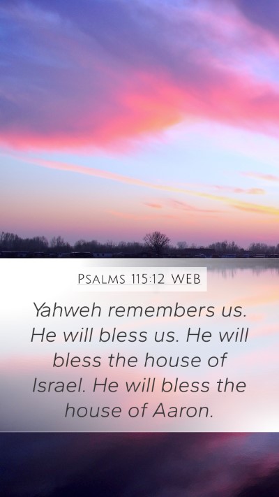 Psalms 115:12 WEB Bible Verse Image