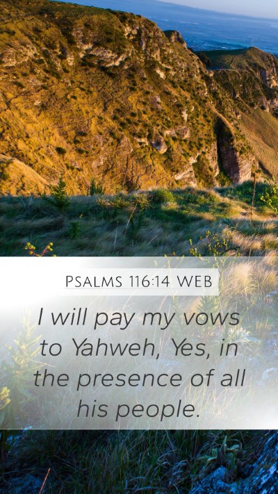 Psalms 116:14 WEB Bible Verse Image