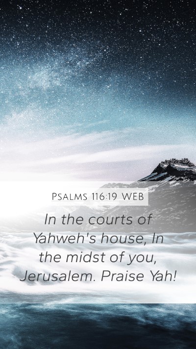 Psalms 116:19 WEB Bible Verse Image
