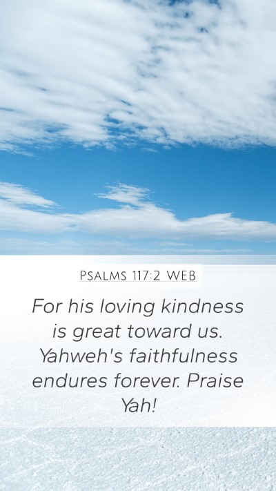 Psalms 117:2 WEB Bible Verse Image