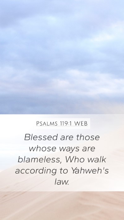 Psalms 119:1 WEB Bible Verse Image
