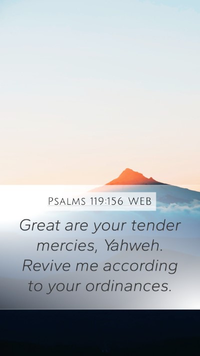 Psalms 119:156 WEB Bible Verse Image