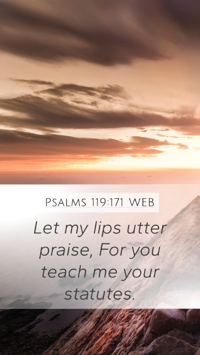 Psalms 119:171 WEB Bible Verse Image