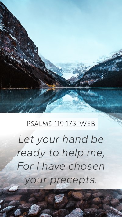 Psalms 119:173 WEB Bible Verse Image