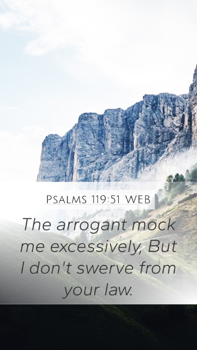 Psalms 119:51 WEB Bible Verse Image