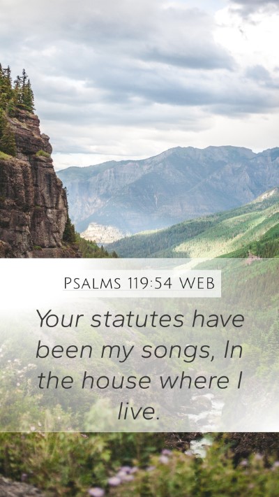 Psalms 119:54 WEB Bible Verse Image